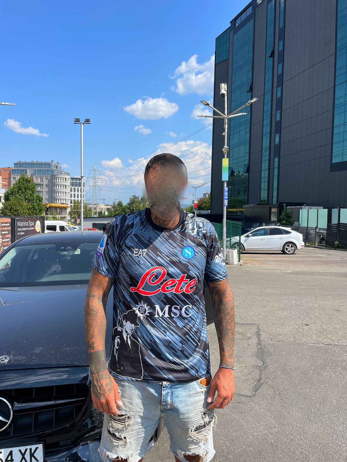 Prizrak x Napoli "CAMORRADONA" grey shirt
