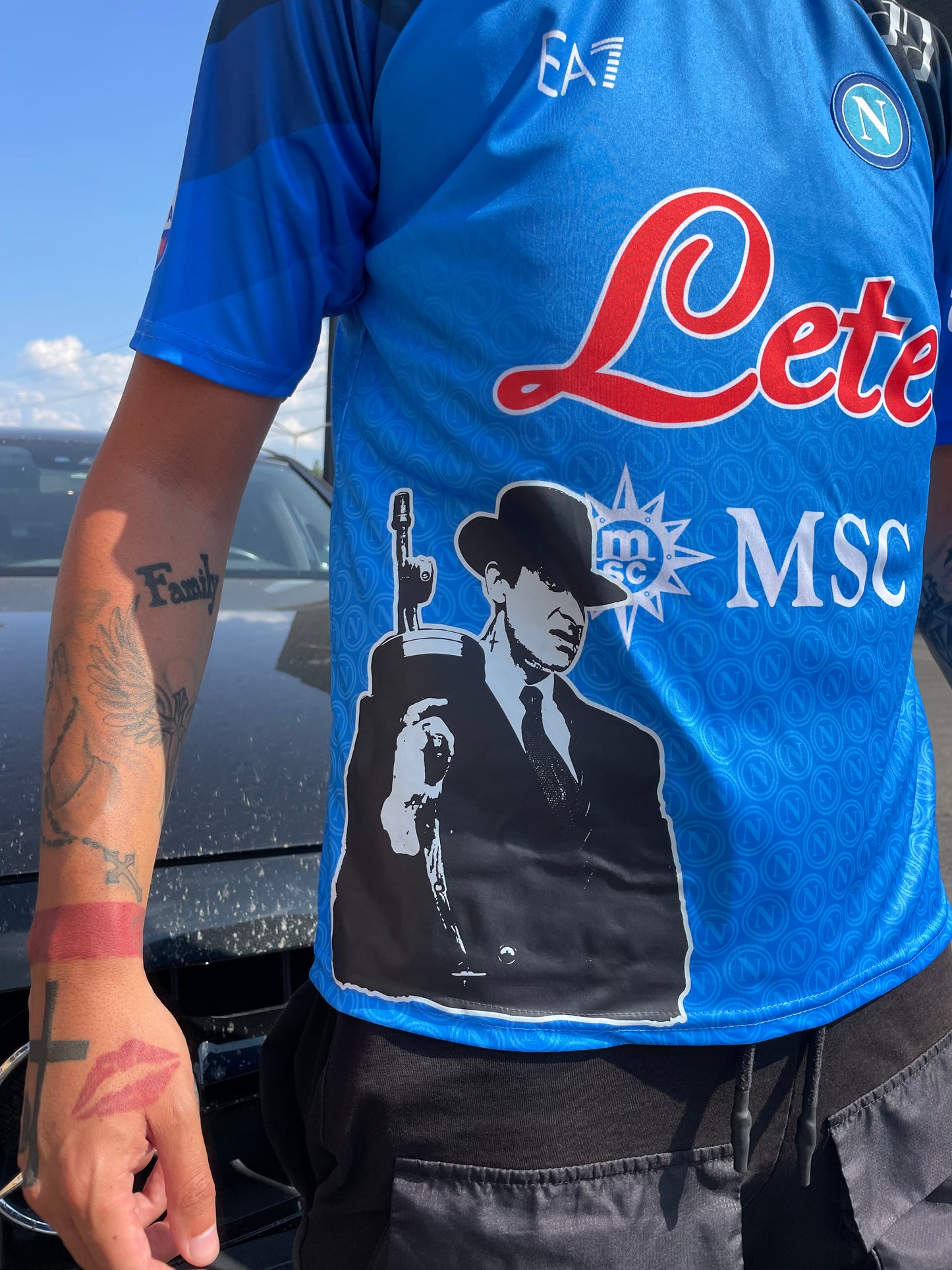 PRIZRAK x Napoli "CAMORRADONA" blue shirt