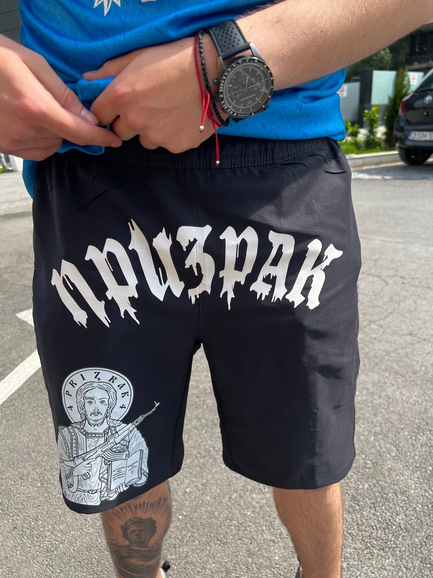 PRIZRAK "BEPA" black tech shorts