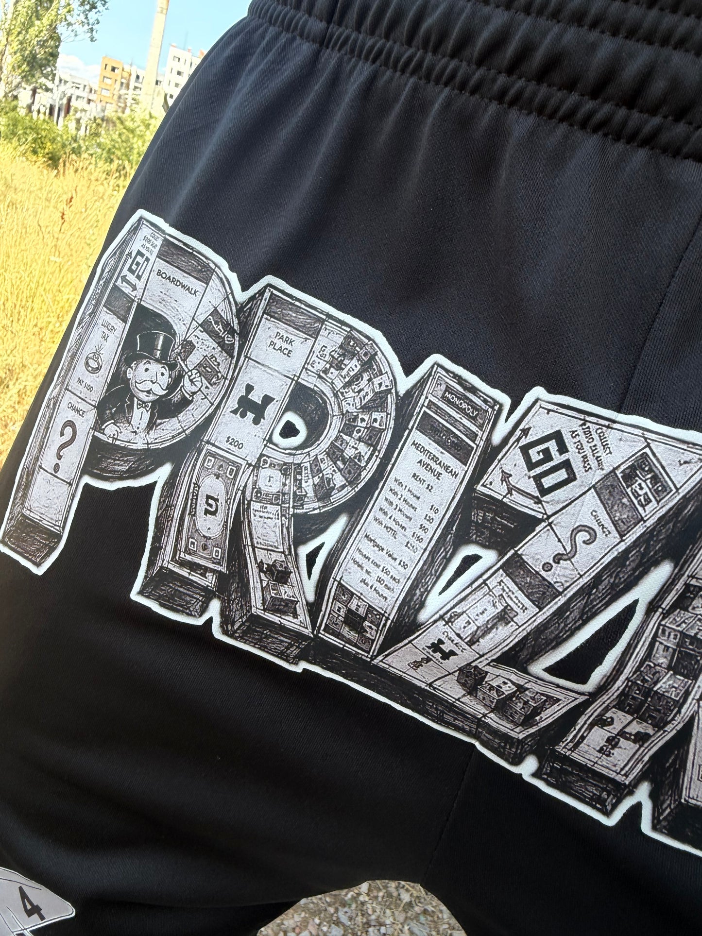 Moneypolis zip shorts 💸