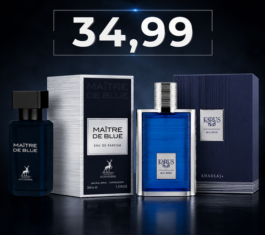 Мъжки Парфюм Khadlaj Karus Blu Spice EDP 100 мл.
Вдъхновен от Imagination / Louis Vuitton + Chanel Bleu 0,50 ML