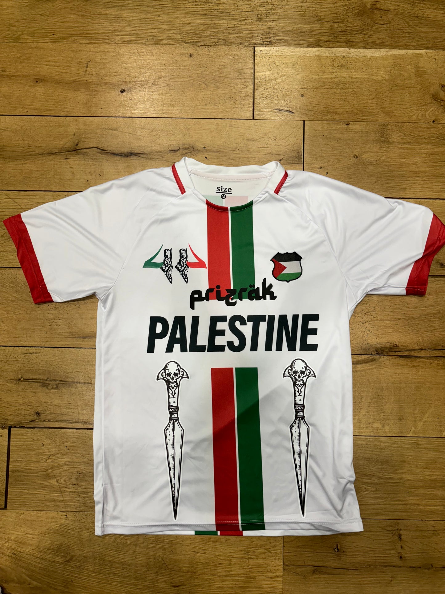 Prizrak "Free Gaza"  Palestine shirt in white