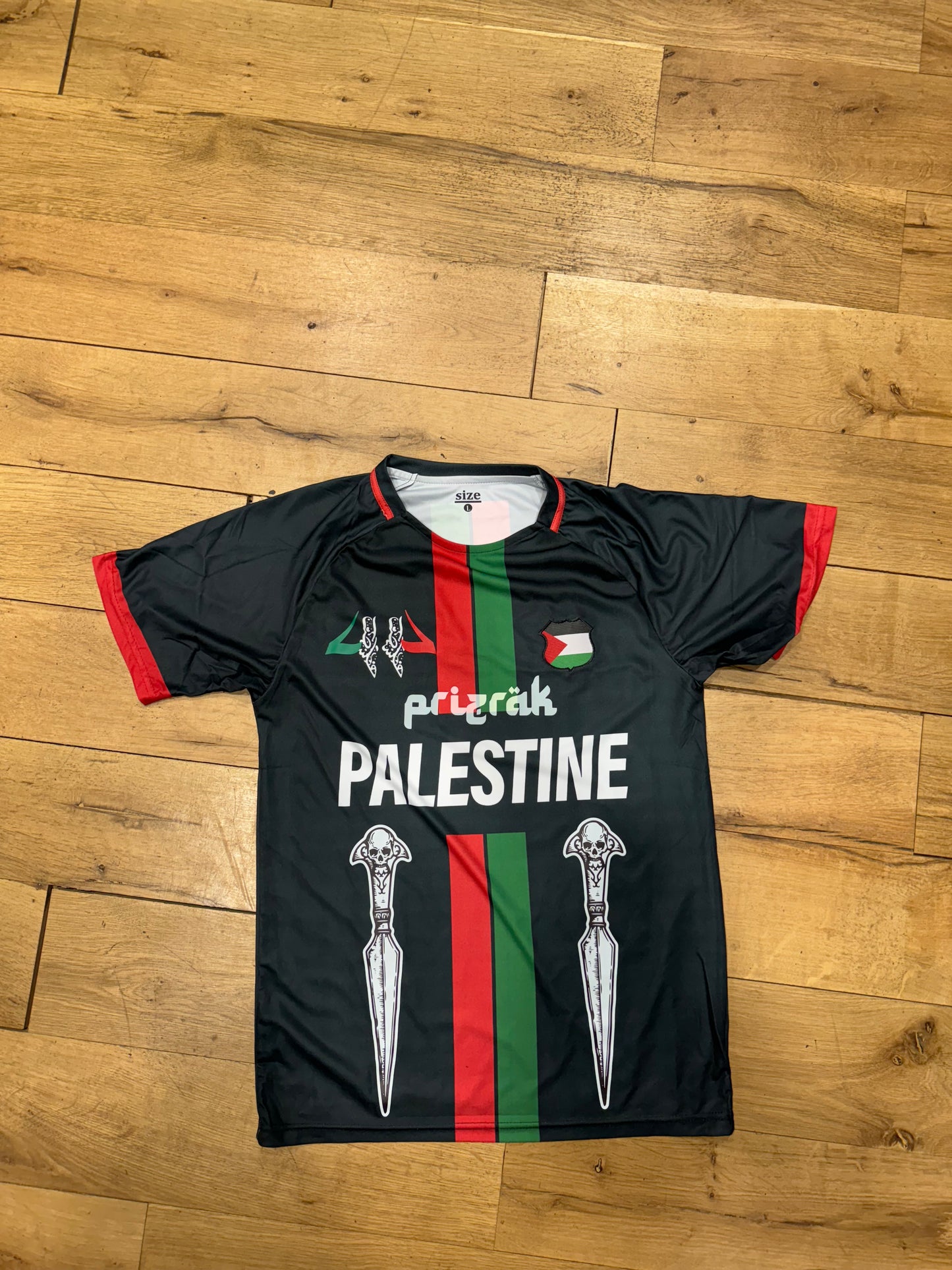 Prizrak "Free Gaza"  Palestine shirt in black