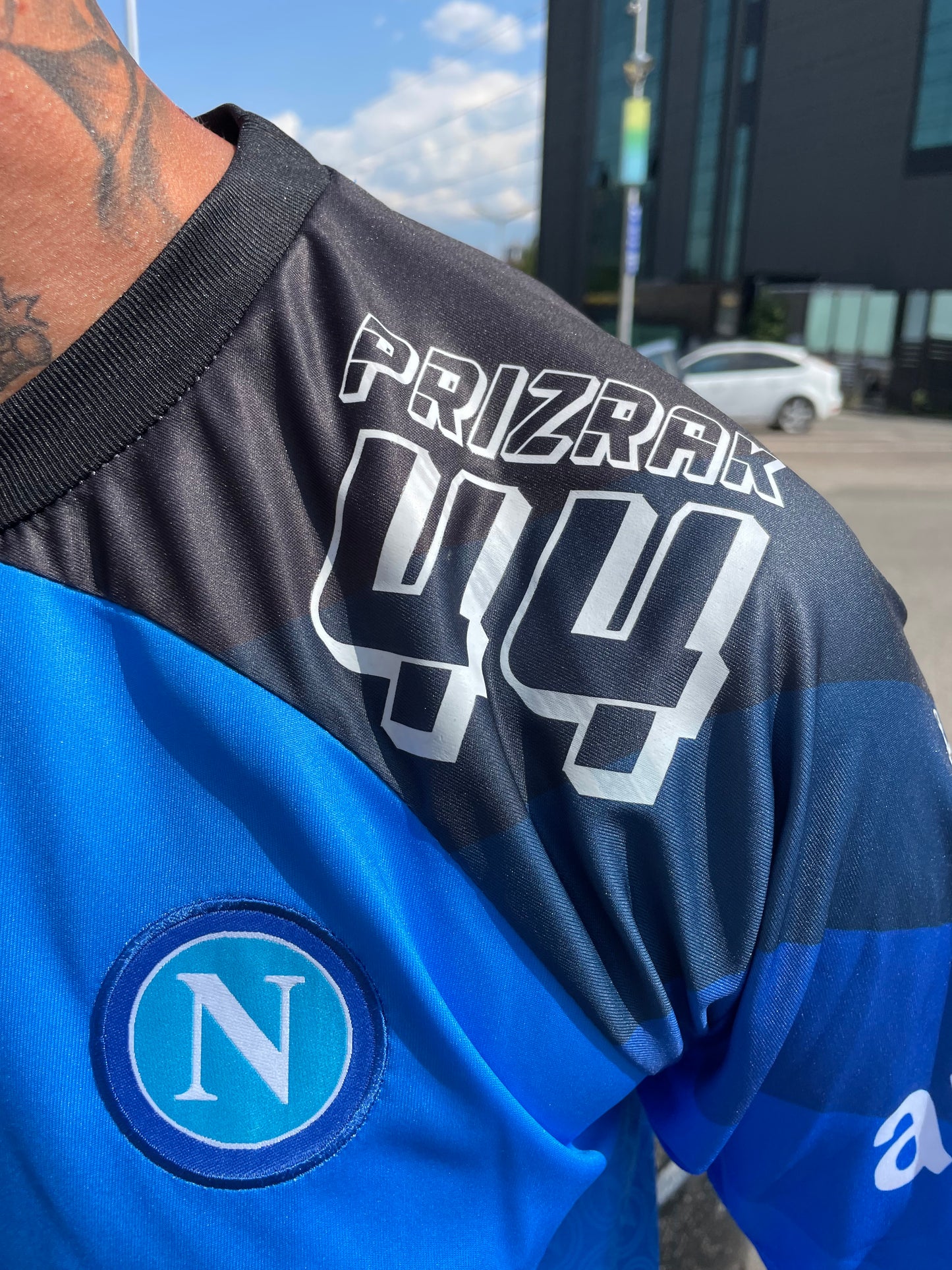 PRIZRAK x Napoli  "CAMORRADONA" blue shirt